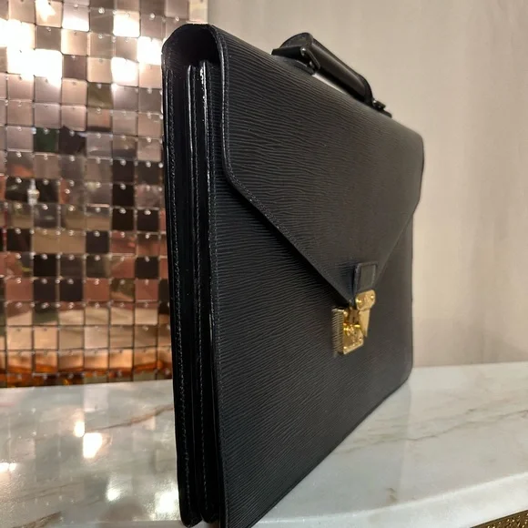 Louis Vuitton Black Epi Serviette Metis Vintage Briefcase - Picture 2 of 9